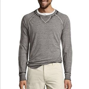 jachs salt & pepper burnout crewneck pullover XL